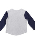 Top with Rocket Applique Grey