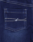 Stretch Jean with Adjustable Waist Dark Blue