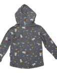 Space Rocket Hooded Tee Charcoal