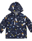 Space Rocket Raincoat Navy