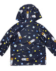 Space Rocket Raincoat Navy