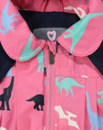Dinosaur Colour Change Raincoat Hot Pink