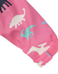 Dinosaur Colour Change Raincoat Hot Pink