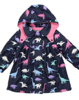 Dinosaur Colour Change Raincoat Navy