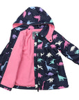 Dinosaur Colour Change Raincoat Navy
