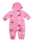 Dinosaur Colour Change Rain Suit Hot Pink