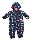 Dinosaur Colour Change Rain Suit Navy