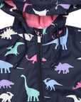 Dinosaur Colour Change Rain Suit Navy