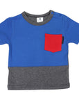 Colour Block Tee Blue