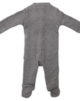 Cable Knit Button up Onesie Charcoal