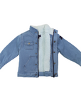 Denim Jacket with Sherpa Lining Stonewash