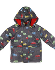 Trucks Polar Fleece Lined Raincoat Charcoal