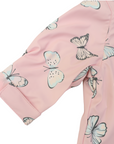 Butterfly Colour Change Terry Towelling Lined Zip Rain Suit Fairytale Pink