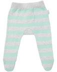 Striped Knit Leggings Mint/Grey