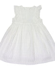 Gold Spot Frill Dress White
