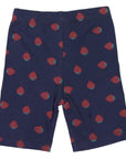 Strawberry Print Bike Short Navy