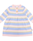 A-line Knit Dress Blue