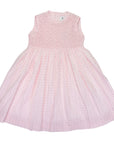 Gold Spot Cotton Poplin Smocked Dress Light Pink