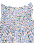 Smocked Floral Dress Blue Floral