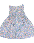 Smocked Floral Dress Blue Floral