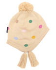Polkadot Beanie Beige