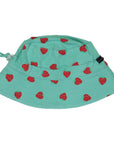 Strawberry Print Sun Hat Green