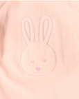 Velour Romper with Bunny Applique Pink