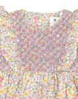 Floral Smocked Sunsuit Yellow Floral