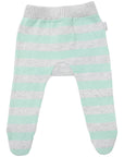 Striped Knit Leggings Mint/Grey