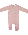 Unicorn Zip Long Sleeve Romper Dusty Pink
