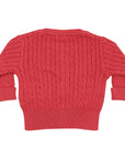 Cable Knit Cardigan Maroon