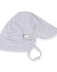 Cotton Legionnaires Sun Hat Purple Stripe