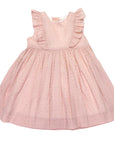 Springtime Frill Woven Dress Pink