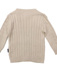 Long Textured Knit Cardigan Tapioca