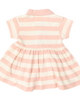 Striped Polo Dress Dusty Pink