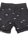 Kombi Van Embroidered Shorts Charcoal