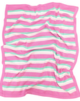 Stripe Knit Blanket Green