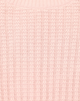 Textured Knit Sweater Pink