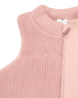 Lined Knit Vest Dusty Pink