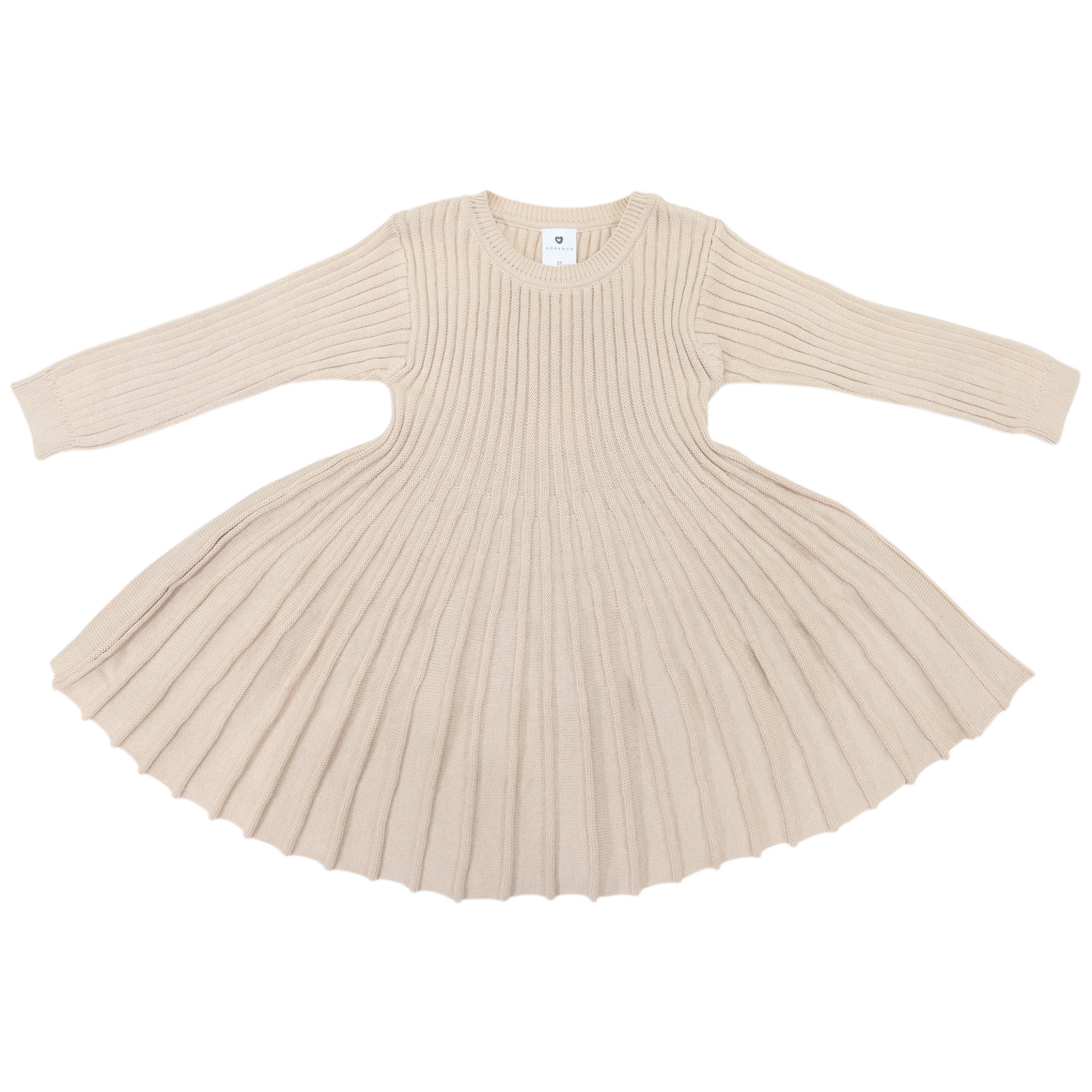 Swing Knit Dress Beige