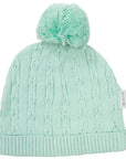 Fine Cable Knit Beanie Mint