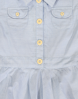 Chambray Tiered Swing Dress Light