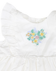 Cotton Lawn Frill Dress White