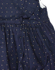 Gold Spot Frill Sunsuit Navy