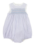 Classic Smocked Sunsuit Blue