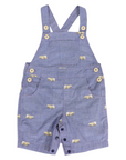 Embroidered Truck Chambray Overall Dark