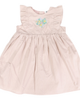 Cotton Lawn Frill Dress Dusty Pink