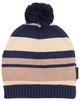 Striped Beanie Navy