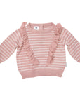 Frill Knit Sweater Pink
