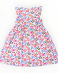Smocked Bold Floral Dress